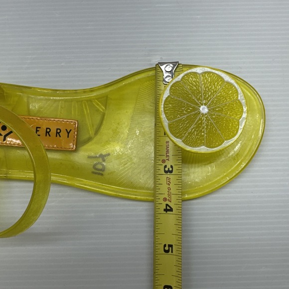 Katy Perry Yellow Lemon Jelly Sandals Womens Size 10 Clear Adjustable Strap - Picture 8 of 8